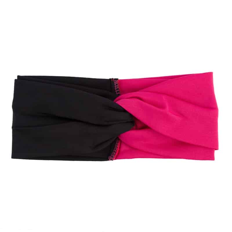 Women's Two Tone Criss Cross Yoga Headband - Blue Force Sports