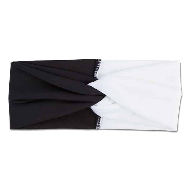 Women's Two Tone Criss Cross Yoga Headband - Blue Force Sports