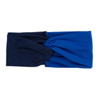Women's Two Tone Criss Cross Yoga Headband - Blue Force Sports