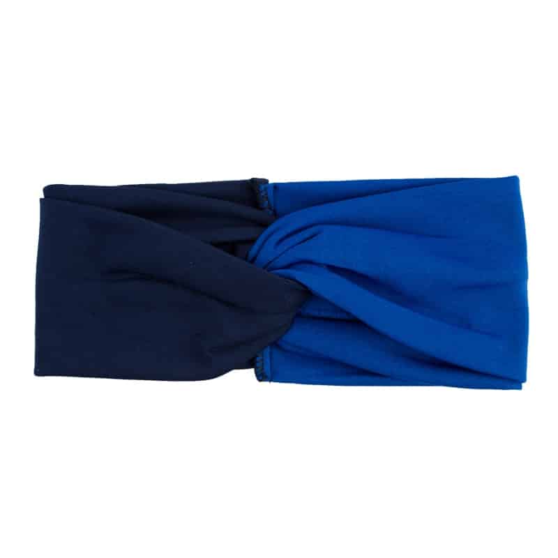 Women's Two Tone Criss Cross Yoga Headband - Blue Force Sports