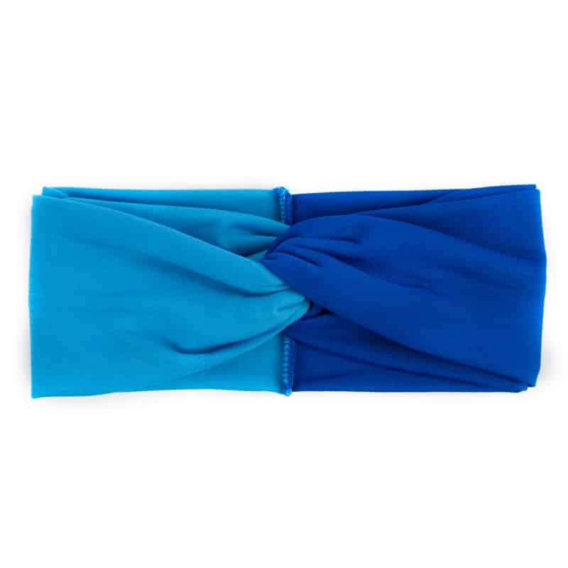 Women's Two Tone Criss Cross Yoga Headband - Blue Force Sports