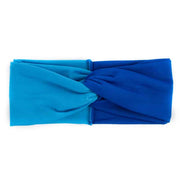 Women's Two Tone Criss Cross Yoga Headband - Blue Force Sports