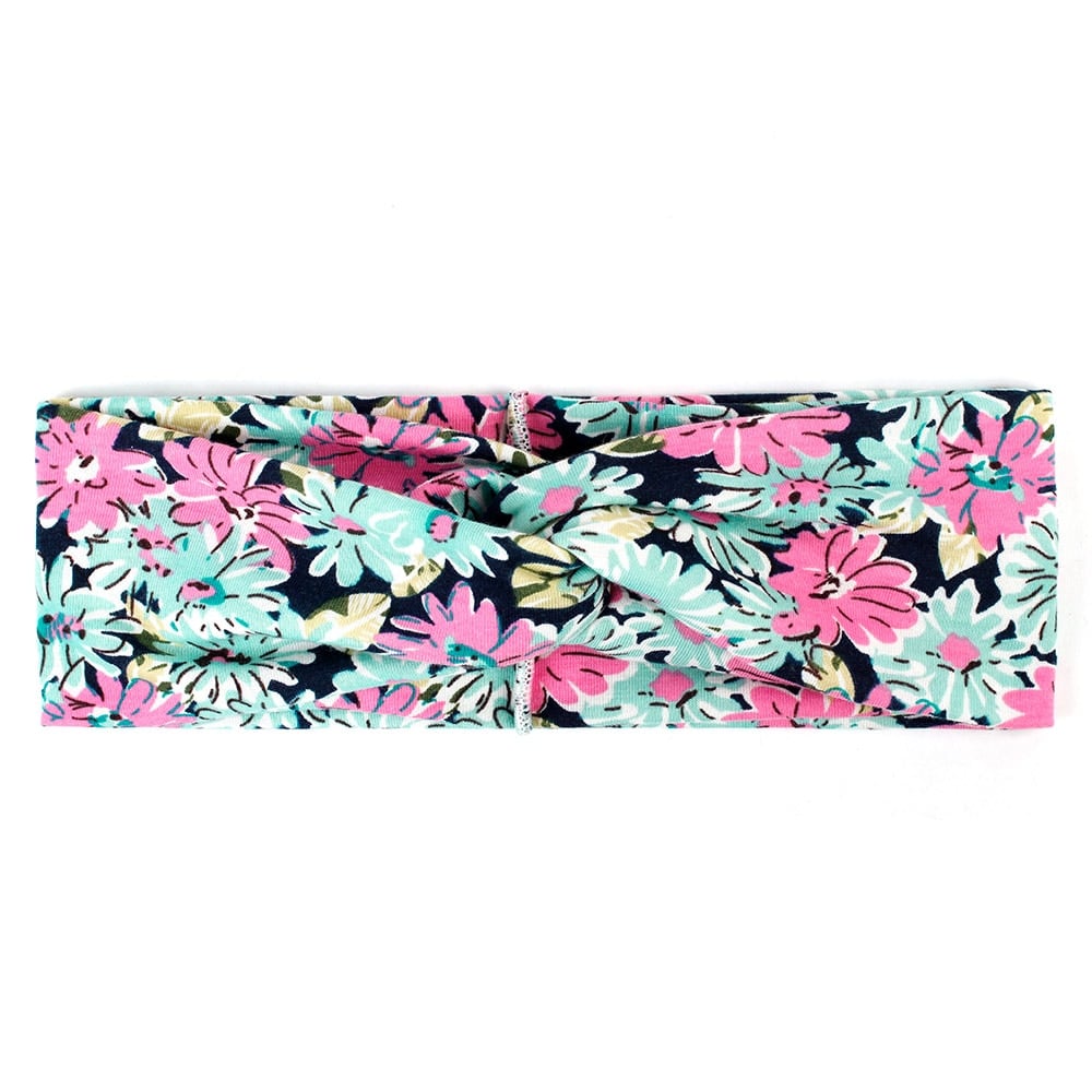 Women's Two Tone Criss Cross Yoga Headband - Blue Force Sports