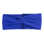 Women's Two Tone Criss Cross Yoga Headband - Blue Force Sports