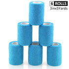 Self Adhesive Sports Bandage 6 Rolls Set - Blue Force Sports