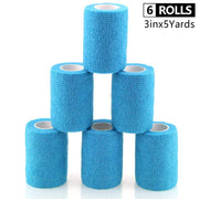 Self Adhesive Sports Bandage 6 Rolls Set - Blue Force Sports