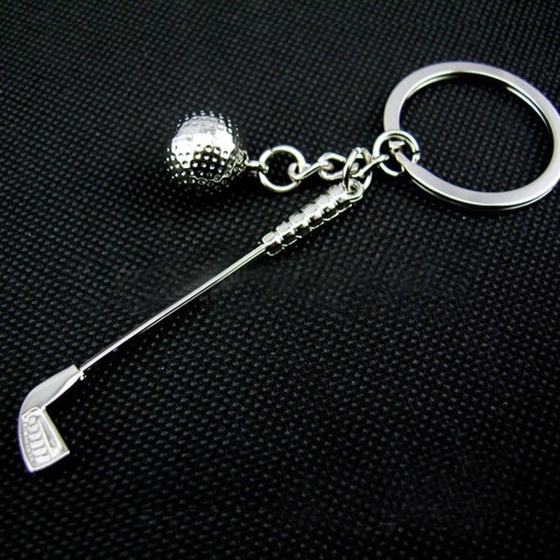 Decorative Alloy Golf Club with Ball Keyring - Blue Force Sports