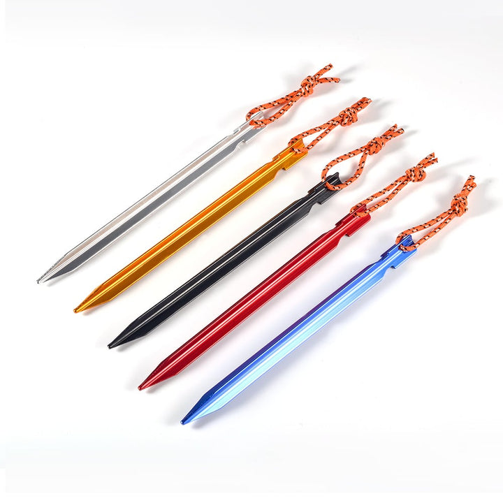 Set Aluminum Tent Pegs 18 cm with Rope - Blue Force Sports
