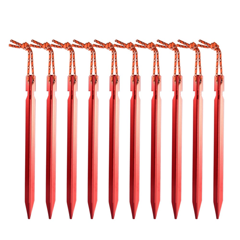 Set Aluminum Tent Pegs 18 cm with Rope - Blue Force Sports