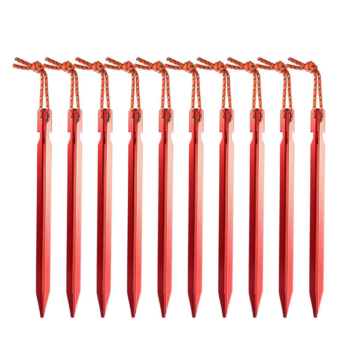Set Aluminum Tent Pegs 18 cm with Rope - Blue Force Sports