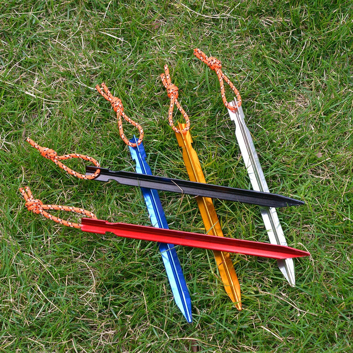 Set Aluminum Tent Pegs 18 cm with Rope - Blue Force Sports