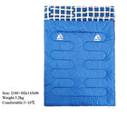 Plaid Detailed Double Sleeping Bag - Blue Force Sports