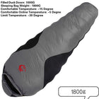 Warm Sleeping Bag with Duck Down Filling - Blue Force Sports
