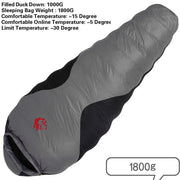 Warm Sleeping Bag with Duck Down Filling - Blue Force Sports