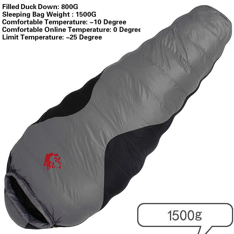 Warm Sleeping Bag with Duck Down Filling - Blue Force Sports