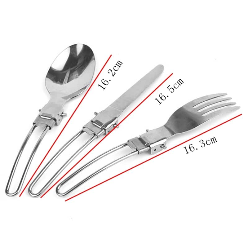 Foldable Ultralight Stainless Steel Cutlery for Car Camping