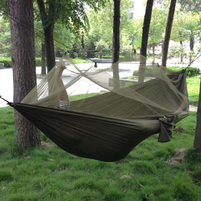 Mosquito Net Added Camping Hammock - Blue Force Sports