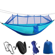 Mosquito Net Added Camping Hammock - Blue Force Sports