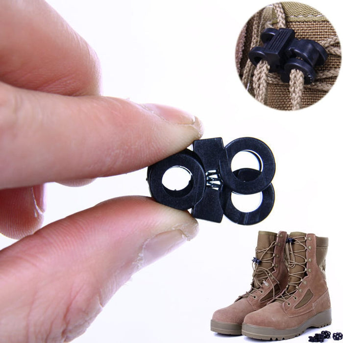 Useful Convenient Antiskid Plastic Shoe Lace Buckles Set - Blue Force Sports