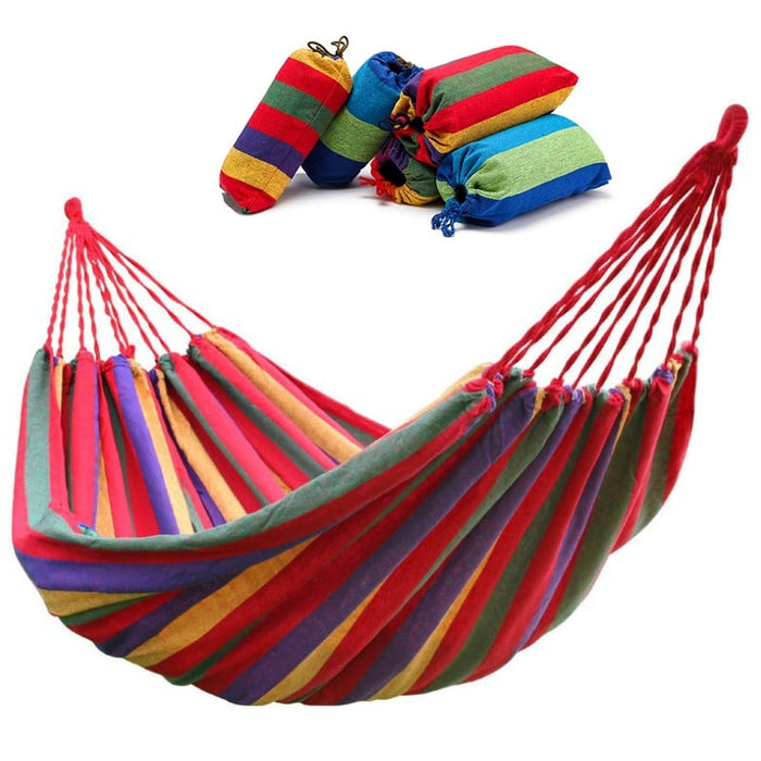 Double Wide Thick Canvas Hammock - Blue Force Sports