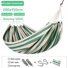 Double Wide Thick Canvas Hammock - Blue Force Sports