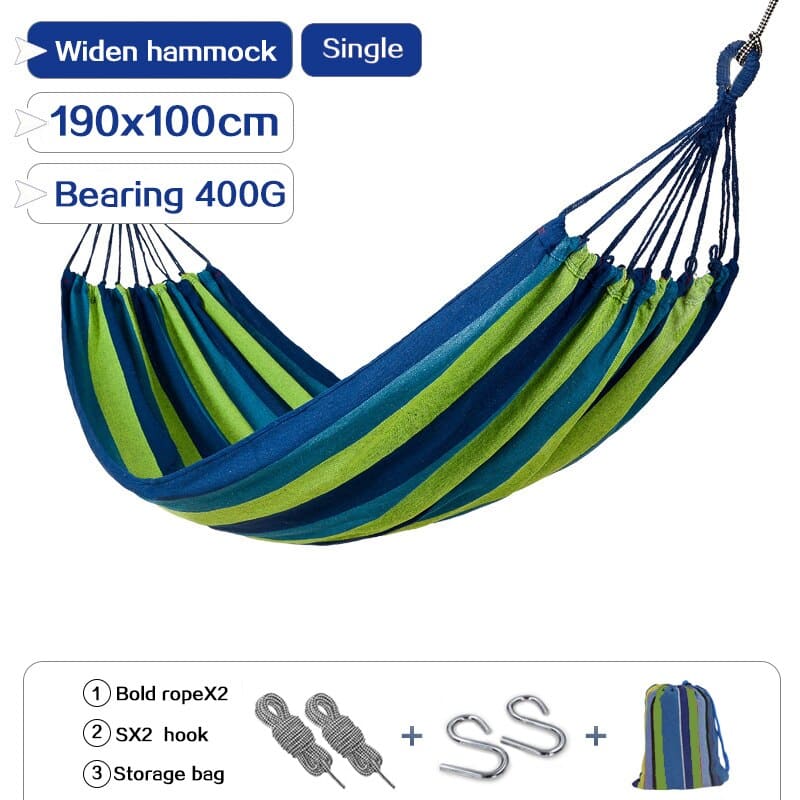 Double Wide Thick Canvas Hammock - Blue Force Sports
