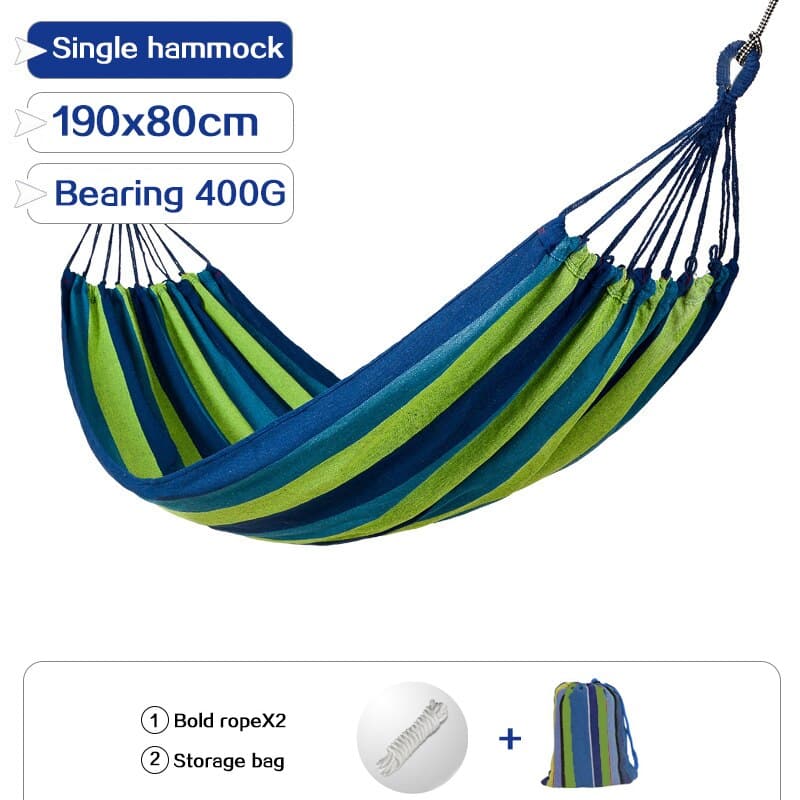Double Wide Thick Canvas Hammock - Blue Force Sports