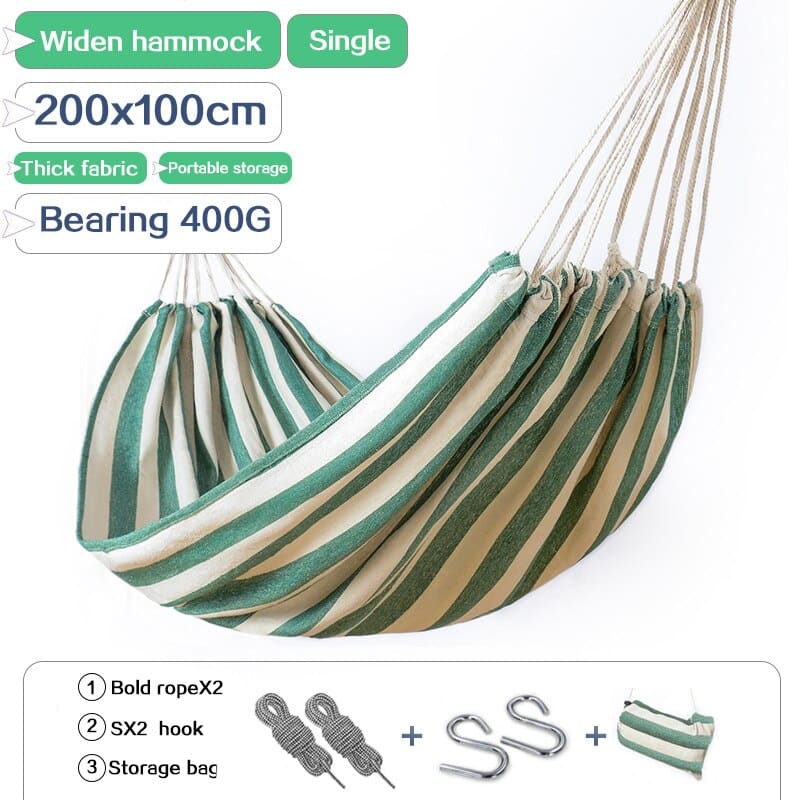 Double Wide Thick Canvas Hammock - Blue Force Sports