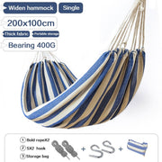 Double Wide Thick Canvas Hammock - Blue Force Sports