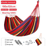 Double Wide Thick Canvas Hammock - Blue Force Sports
