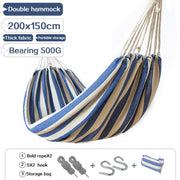 Double Wide Thick Canvas Hammock - Blue Force Sports