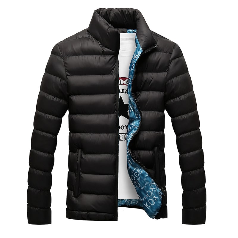 Men's Quilted Style Winter Windbreaker - Blue Force Sports