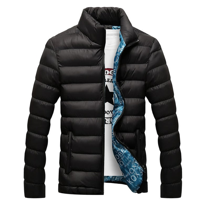 Men's Quilted Style Winter Windbreaker - Blue Force Sports