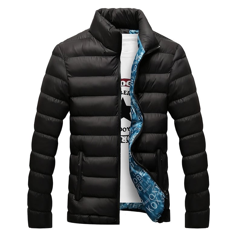 Men's Quilted Style Winter Windbreaker - Blue Force Sports