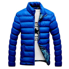Men's Quilted Style Winter Windbreaker - Blue Force Sports