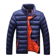 Men's Quilted Style Winter Windbreaker - Blue Force Sports