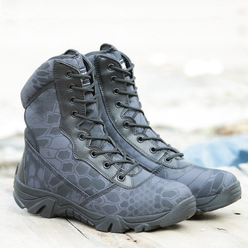 High Quality Comfortable Waterproof Leather Men’s Tactical Boots - Blue Force Sports