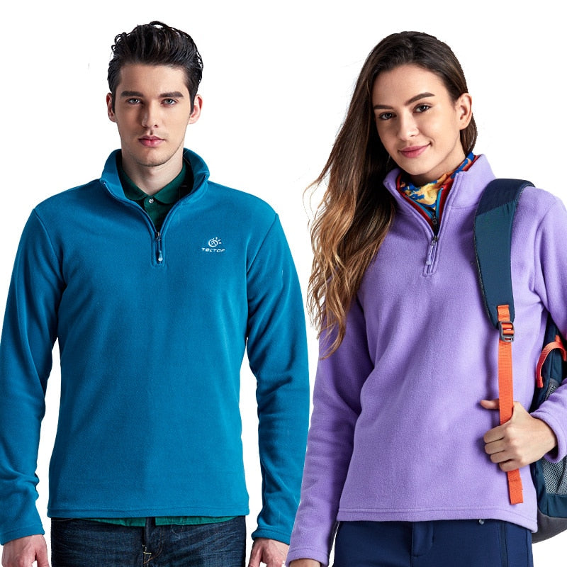 Unisex Outdoor Windproof Plus Size Fleece Jacket - Blue Force Sports