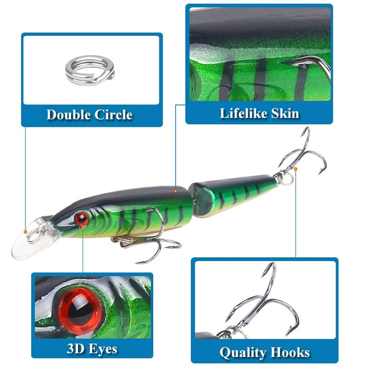 Two-Section Jointed Fishing Lure - Blue Force Sports