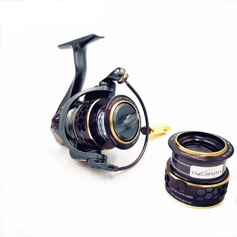 5.2:1 Metal Fishing Reel with Spare Spool - Blue Force Sports
