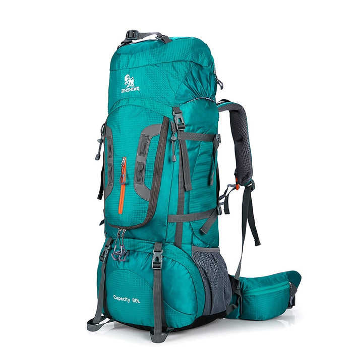 Outdoor Hiking Nylon Backpacks 80 L - Blue Force Sports