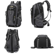 Waterproof Camping Backpack with USB Port - Blue Force Sports