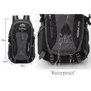 Waterproof Camping Backpack with USB Port - Blue Force Sports