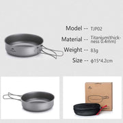 Lightweight High Strength Titanium Cookware - Blue Force Sports