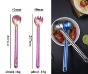 Travel Titanium Long Spork - Blue Force Sports