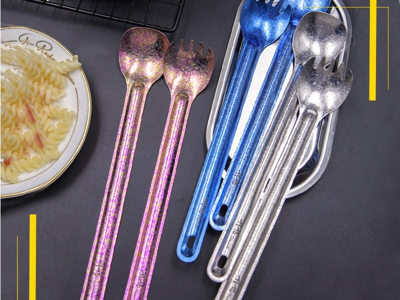 Travel Titanium Long Spork - Blue Force Sports