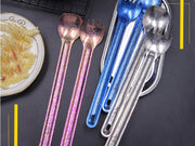 Travel Titanium Long Spork - Blue Force Sports