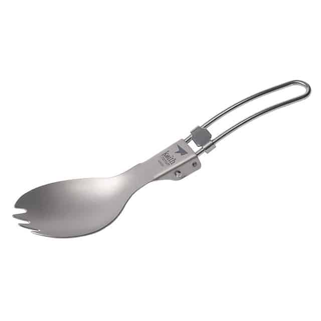 Multifunctional Folding Eco-Friendly Titanium Camping Spoon - Blue Force Sports
