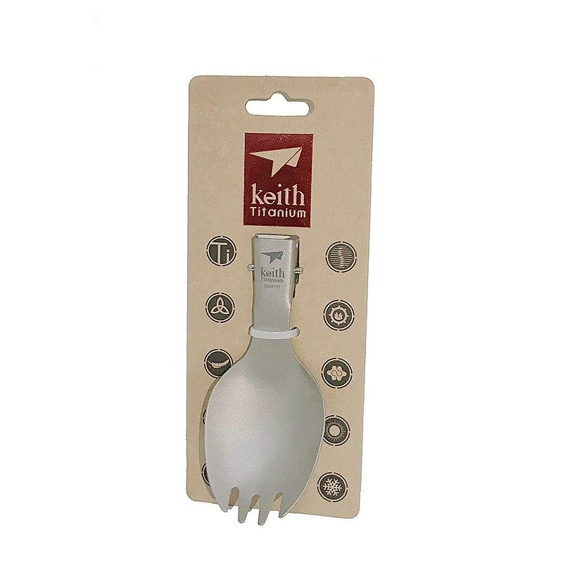 Multifunctional Folding Eco-Friendly Titanium Camping Spoon - Blue Force Sports