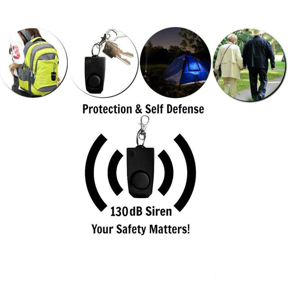 Black Loud Self Defense Alarm - Blue Force Sports